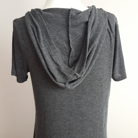 Grey Ribbed Tunic Top Size M - Picture 5 of 10